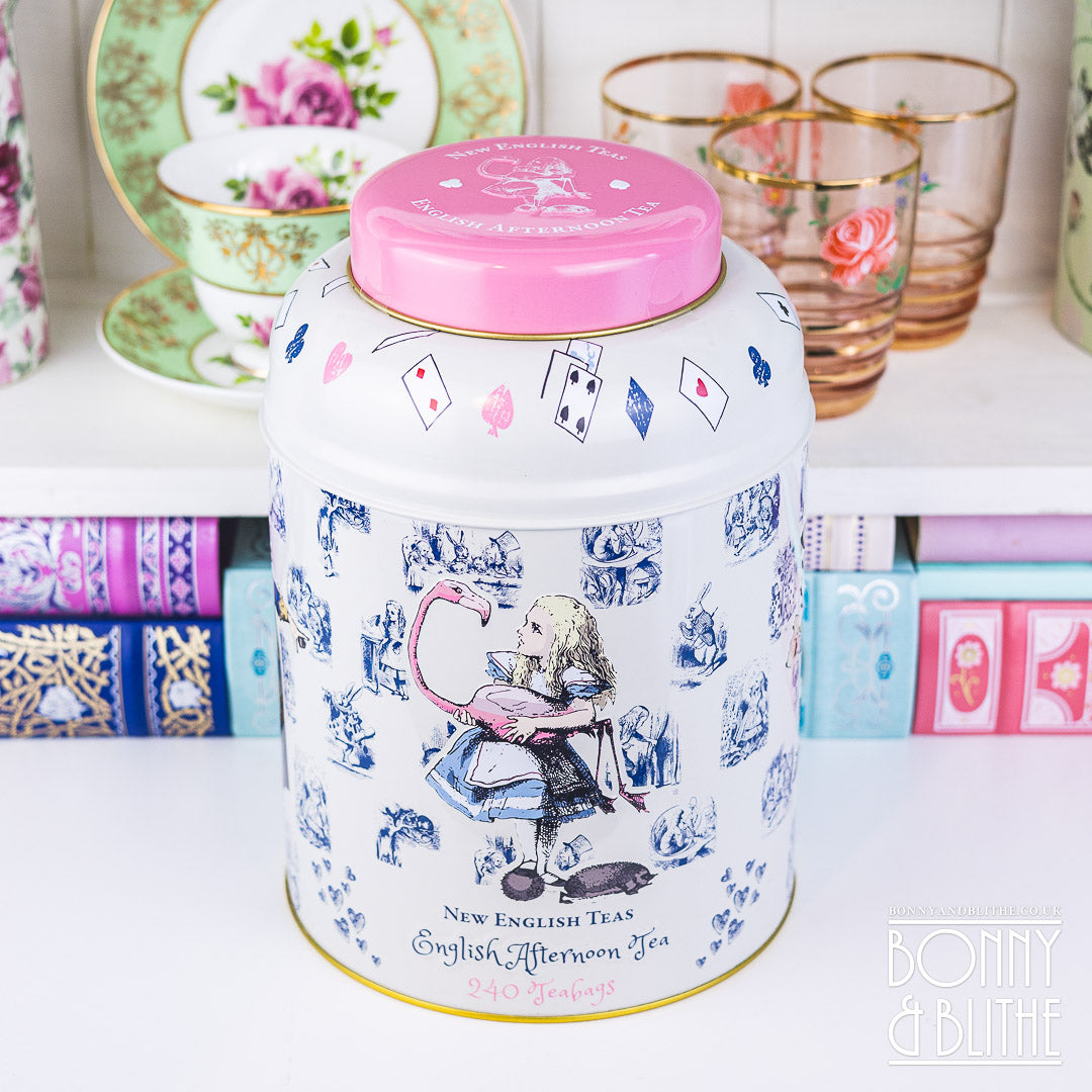 Vintage Alice in Wonderland Tea Caddy With 240 English Afternoon Teabags