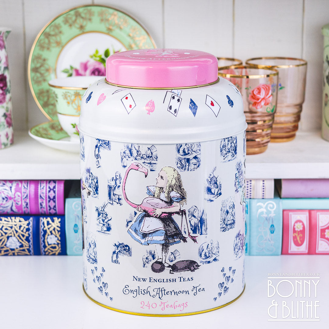 Vintage Alice in Wonderland Tea Caddy With 240 English Afternoon Teabags