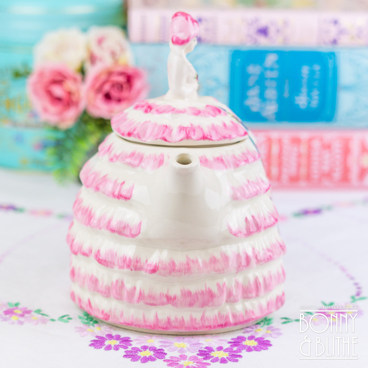 Sadler Pink Chintz Ye Daintee Ladyee Teapot