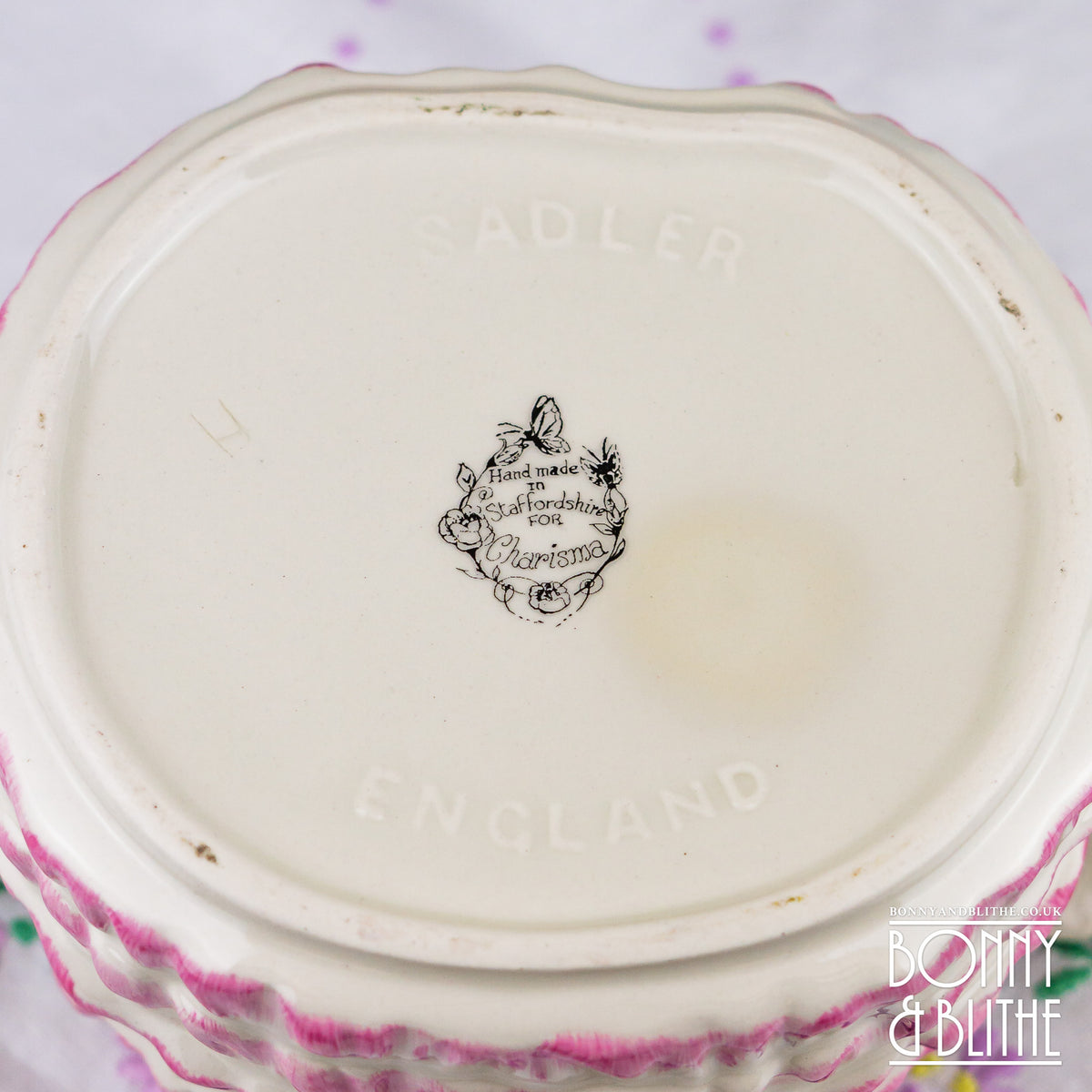 Sadler Pink Chintz Ye Daintee Ladyee Teapot