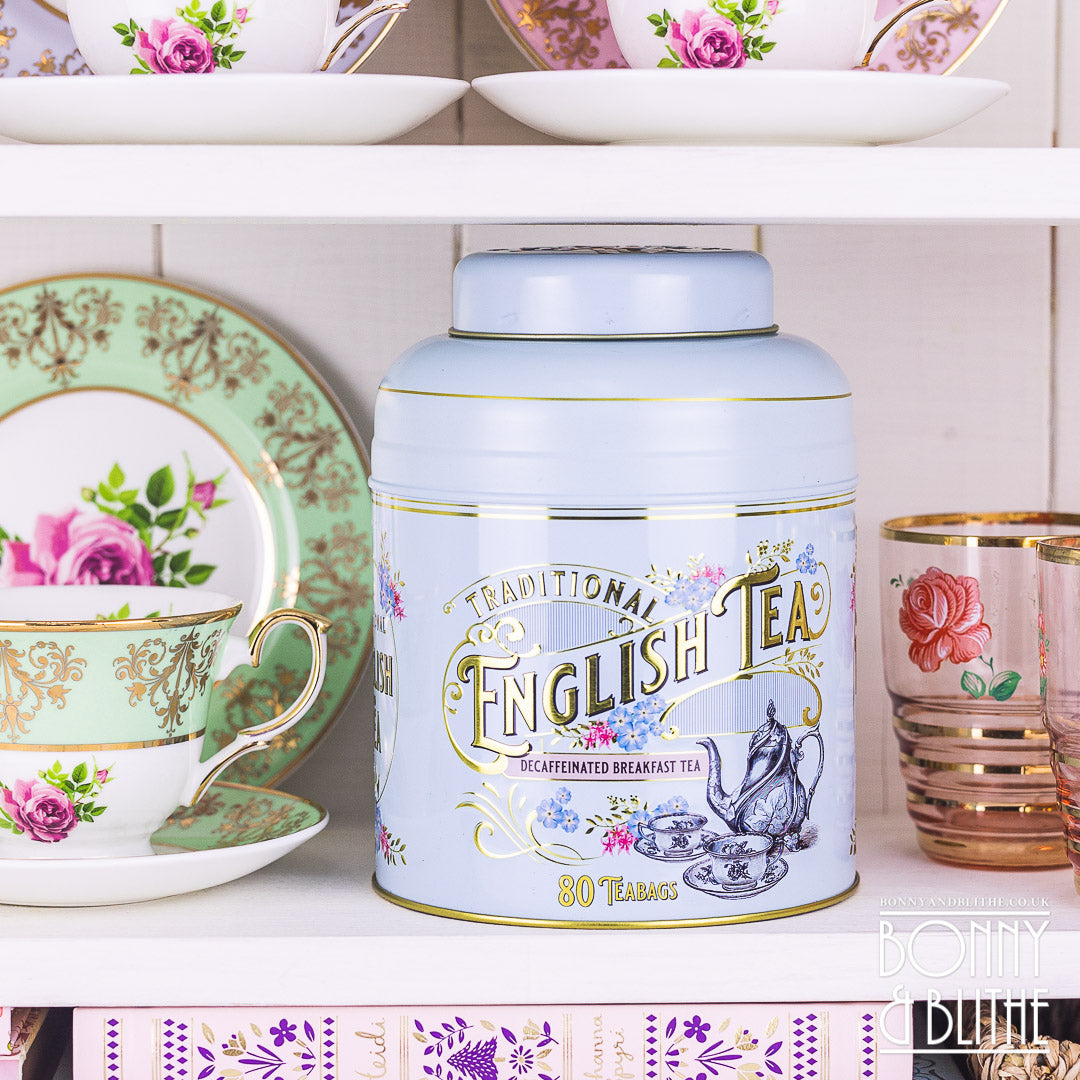 Blue Chair Tea Collection Home / Products / Vintage Victorian Powder Blue Tea Caddy, with 80 ...