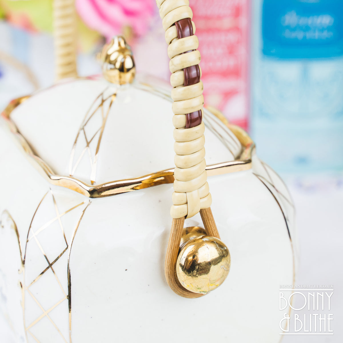 Sadler Floral Cube Biscuit Barrel