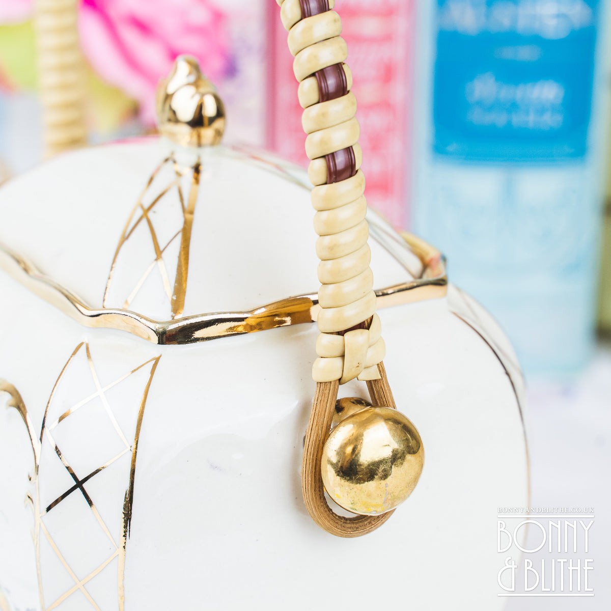 Sadler Floral Cube Biscuit Barrel