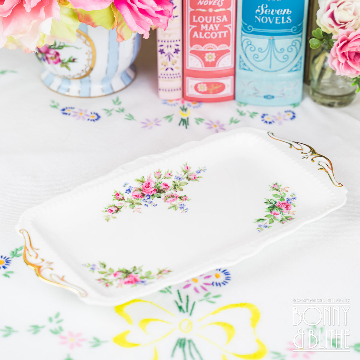 Royal Albert Moss Rose Sandwich Plate