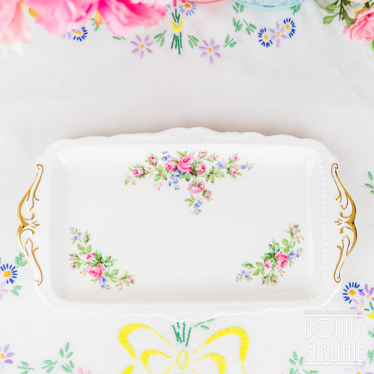 Royal Albert Moss Rose Sandwich Plate