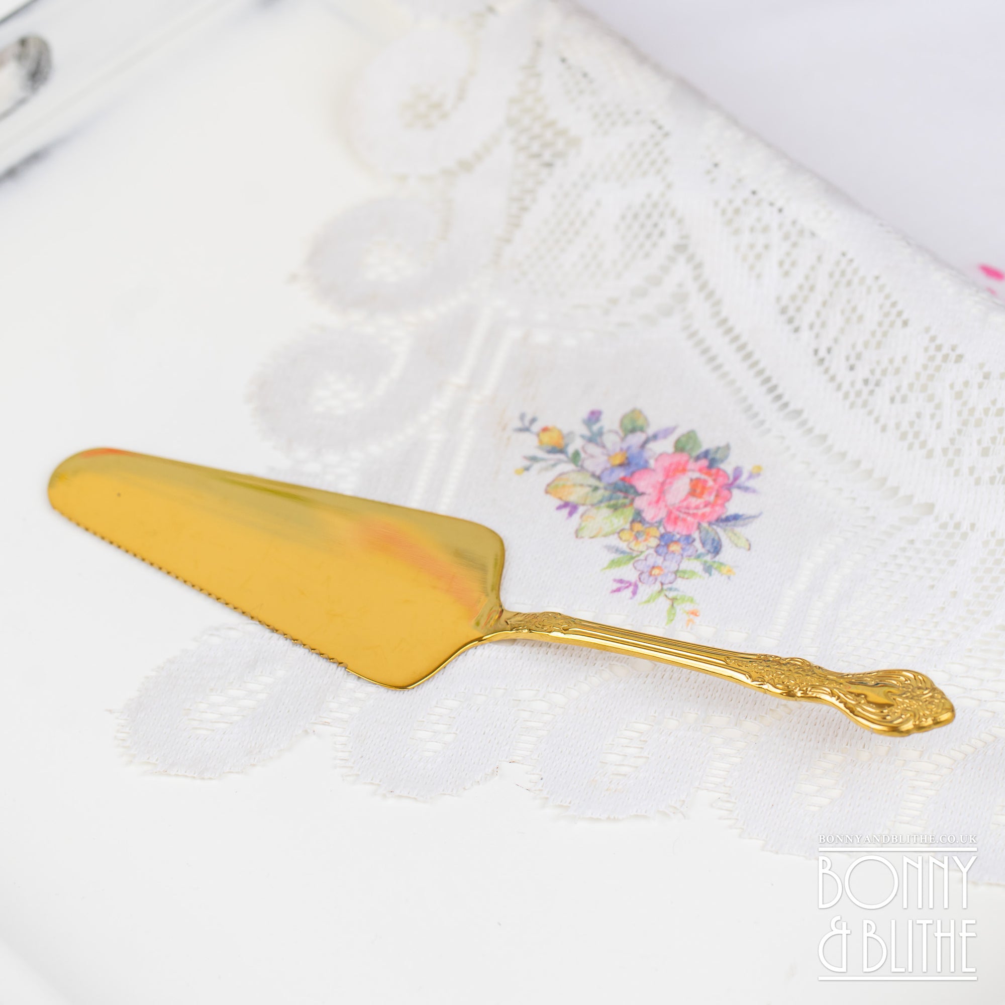 Ornate Gold Cake Slice Server