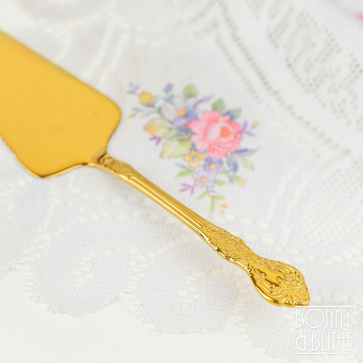 Ornate Gold Cake Slice Server