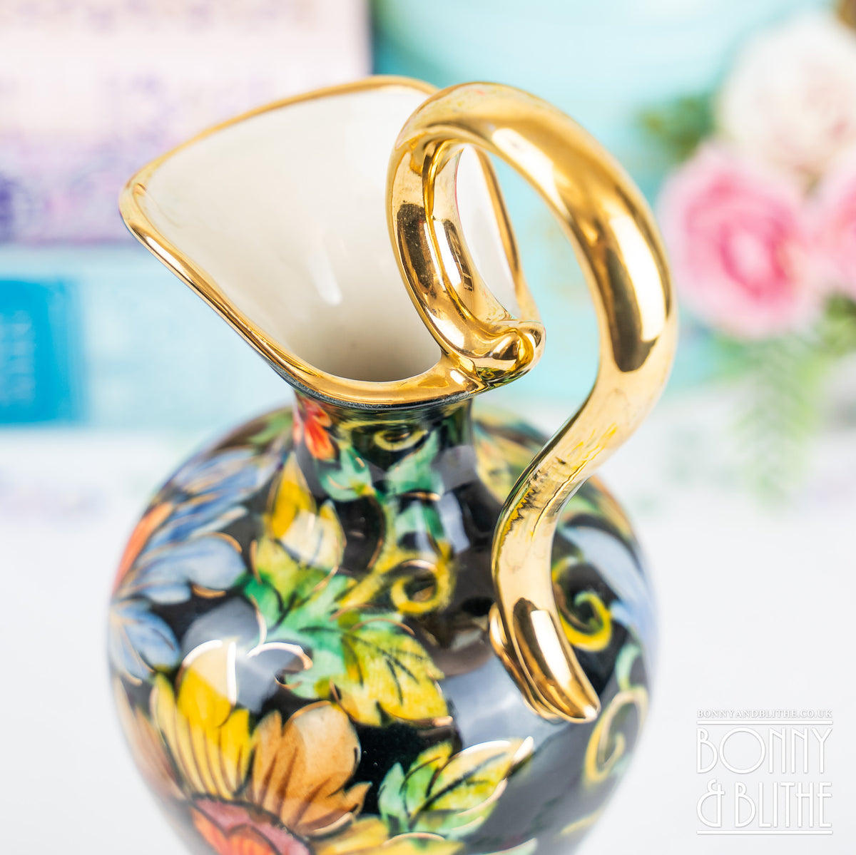 H.Bequet Quaregnon Hand Painted Vase