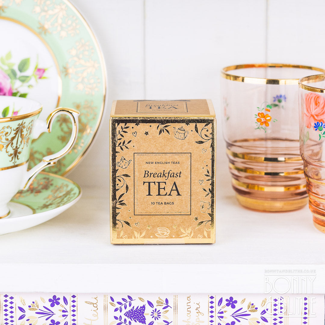 English Breakfast Tea Mini Gift Box 10s - Kraft Brown