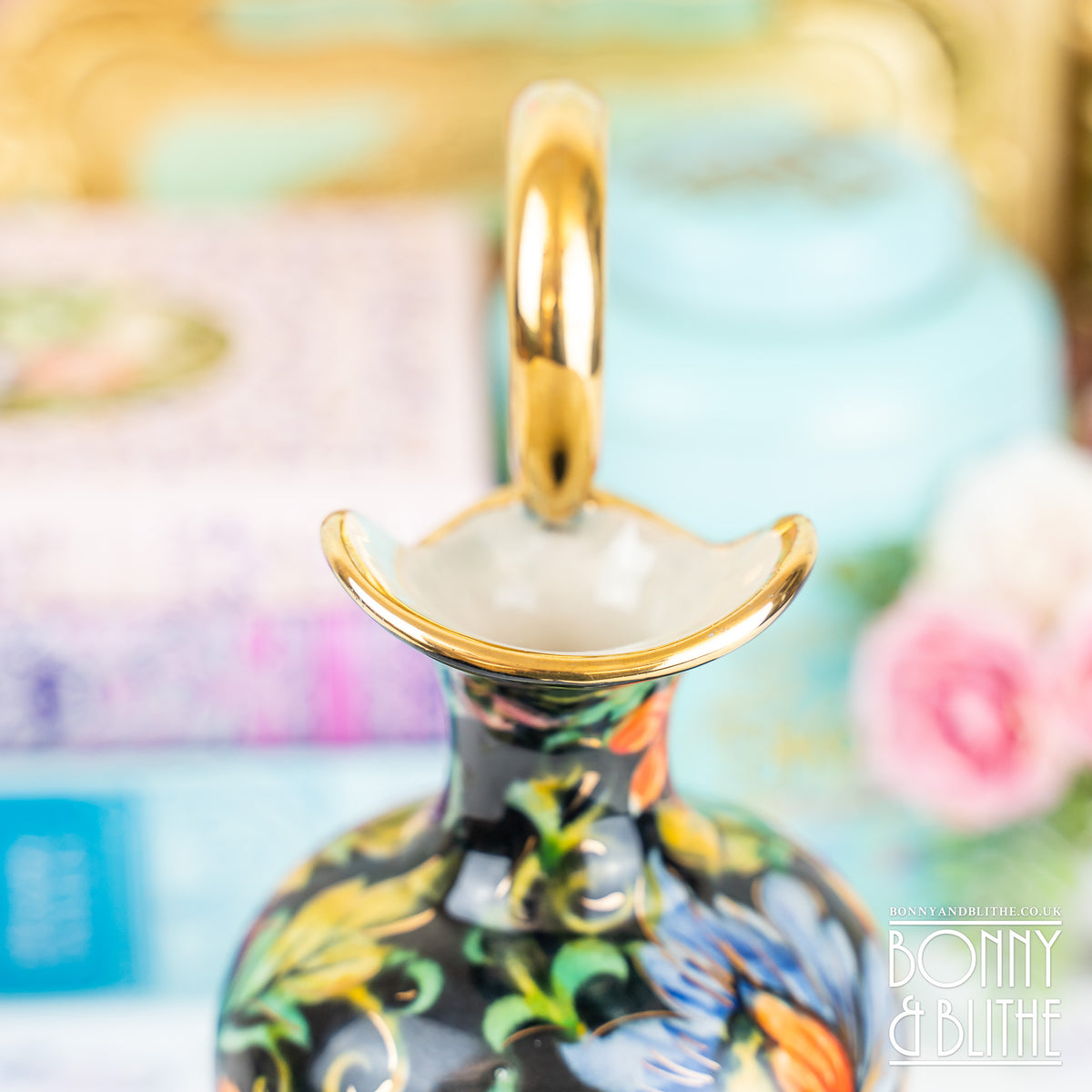 H.Bequet Quaregnon Hand Painted Vase