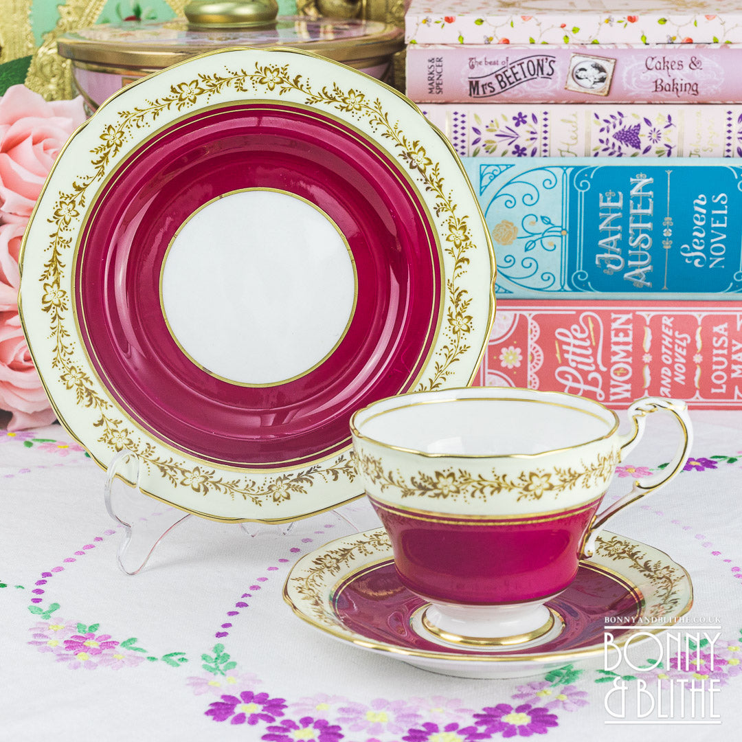 Paragon Red and Gold Teacup Set
