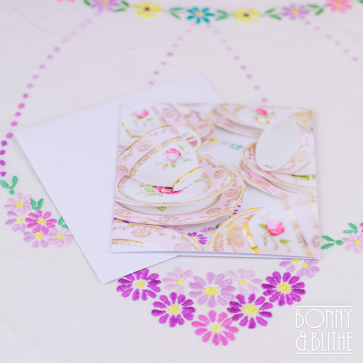 Notecards Pink Teacups