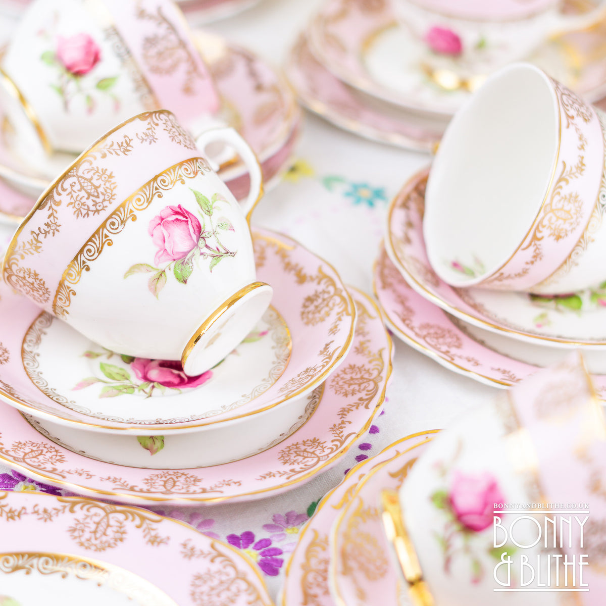 Notecards Pink Teacups