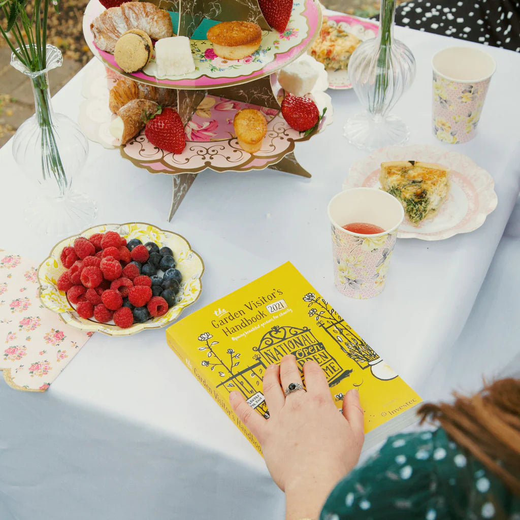 Yellow &amp; Pink Floral Recyclable Cups - 8 pack