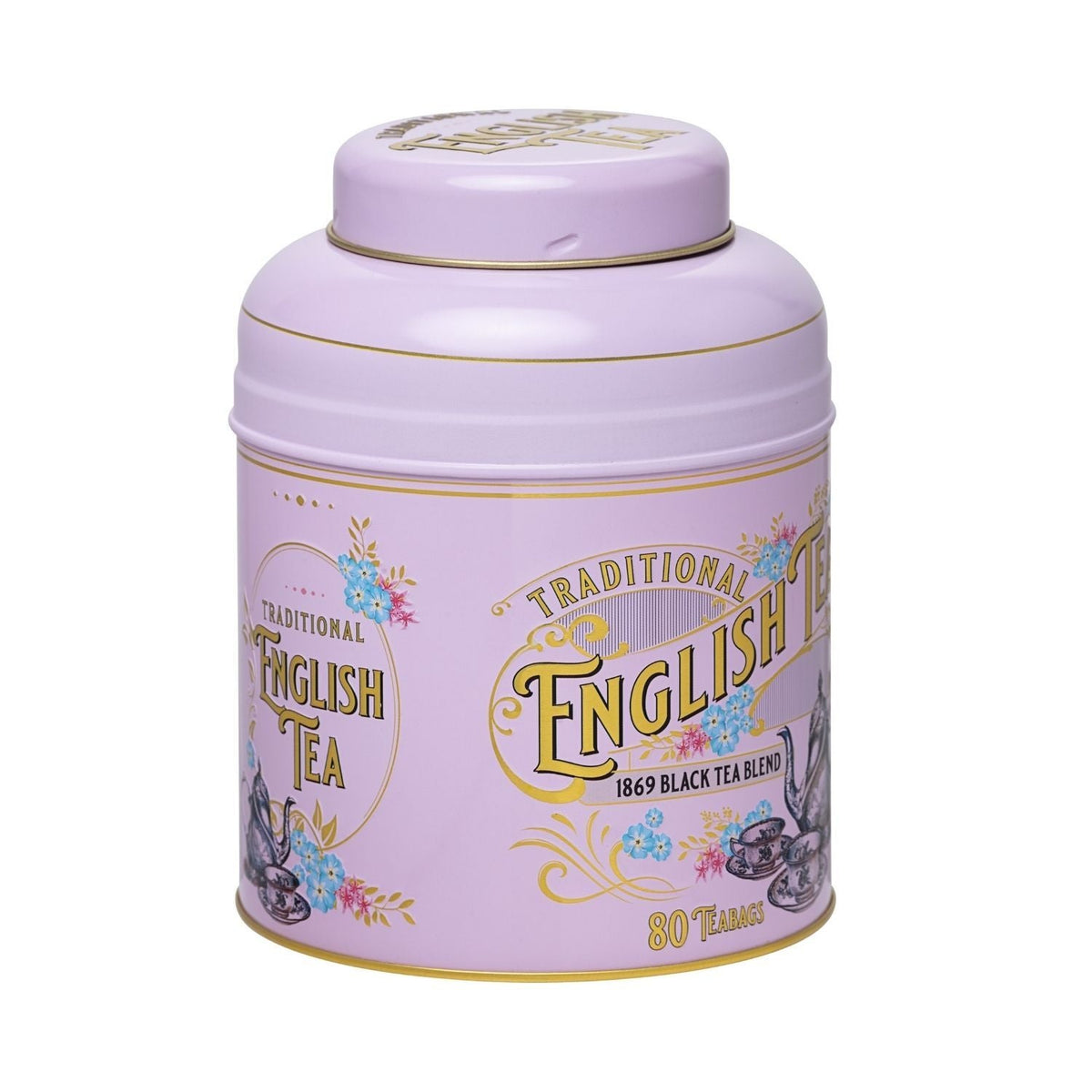 Vintage Victorian Rose Pink Tea Caddy with 80 1869 Blend Teabags
